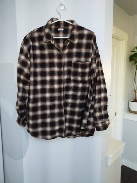 Garage Tops - Garage cozy oversized flannel long sleeve